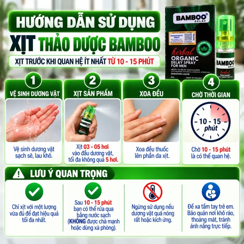 Hướng dẫn sử dụng Xịt thảo dược Bamboo