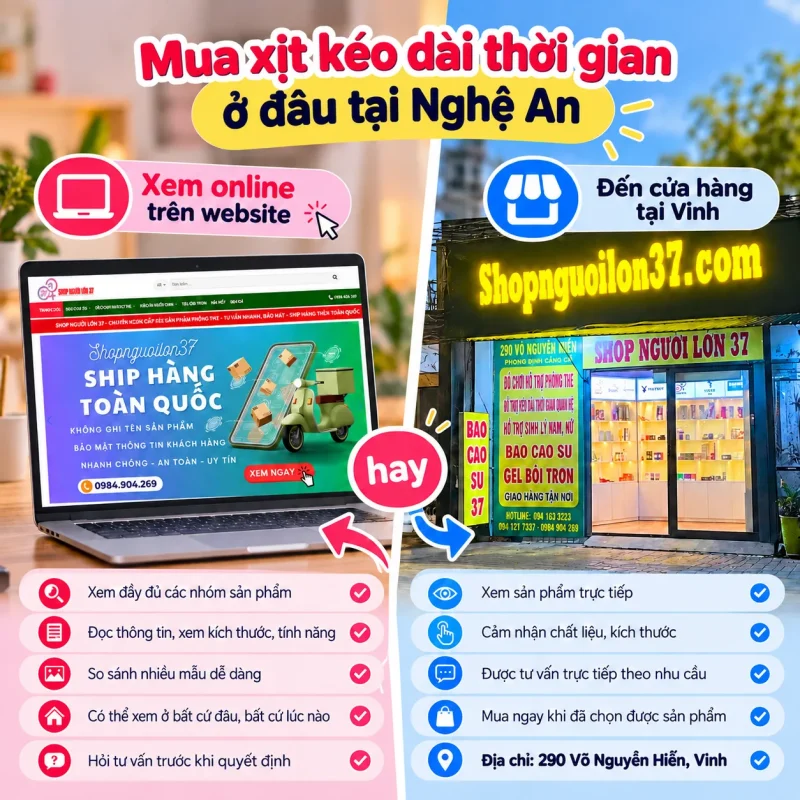 Mua xịt kéo dài thời gian tại Shop Người Lớn 37