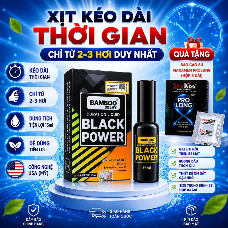 Xịt kéo dài thời gian quan hệ bamboo black